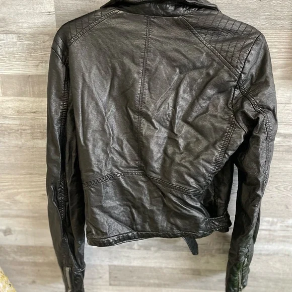 Free people ashville vegan leather biker jacket sz medium - Picture 5 of 5